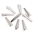 9er-Set glänzende silberne Entenschnabel-Haarspangen aus Metall für DIY-Haarschmuck - 2cm / Stahlfarbe