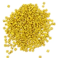 Perline di vetro gialle a righe da 4mm per la creazione di gioielli artigianali fai-da-te - 4mm (130 Pezzi/Confezione) / Mix Giallo e Marrone