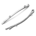 Forcine per capelli in metallo argento con due occhielli per accessori fai da te - Argento