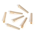 Set mit sieben hochglänzenden goldenen Entenschnabel-Haarspangen aus Metall für DIY - 3.2cm / Gold