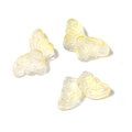 Translucent light yellow butterfly resin beads with detailed wing textures for DIY crafts - 15*8mm (50 Pieces/Pack) / Light Yellow