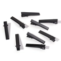 Mattschwarze Haarklammern aus Metall mit rutschfesten Zähnen im 10er-Pack - 3.2cm / Lack Schwarz