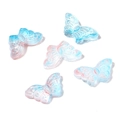 Blue and pink gradient glass butterfly beads for DIY jewelry and hair accessories - 15*8mm (50 Pieces/Pack) / Blue Pink