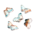 Colorful translucent butterfly beads with gradient finish for DIY jewelry crafts - 15*8mm (50 Pieces/Pack) / Red and Blue