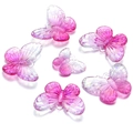 Pendentifs papillon en acrylique dégradé rose pour bijoux DIY et accessoires - 13*17mm (40 Pièces) / Couleur 12