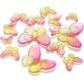 Pendentifs papillons DIY en acrylique dégradé jaune et rose pour bijoux artisanaux - Couleur 26