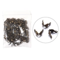 Antique bronze metal crimp covers for DIY jewelry making in clear bulk packaging - Bronze