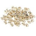 Macro shot of gold plated heart shaped CCB beads with side holes for DIY jewelry - 6*6.5mm Hole 2mm (100 Pcs) / Gold