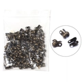 Macro detail of bronze bead chain connector clasps for DIY jewelry making kits - Bronze