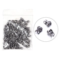 Gunmetal double ear calotte ends for jewelry making, wholesale pack for DIY bead chains - Gun Black