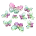 Pendentifs papillon en acrylique dégradé coloré pour création de bijoux DIY multi-tailles - Couleur 17