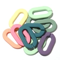 Eslabones de cadena ovalados en acrílico mate pastel para bolsos y correas de gafas DIY - 50 Piezas/Bolsa / Pintura De Tacto Mate