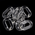 Eslabones de cadena de acrílico transparente para bolsos y accesorios DIY, pack de 50 - 50 Piezas/Bolsa / Transparente De Alto Brillo