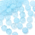 Cuentas de vidrio de trébol azul claro mate para joyas DIY y artesanía hecha a mano - 10mm (Agujero de 1,2mm) / Azul claro