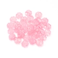 Cuentas de trébol rosa translúcido para la creación de joyas hechas a mano DIY - 10mm (Agujero de 1,2mm) / Rosa Transparente
