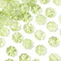 Cuenta de trébol de cuatro hojas de vidrio verde claro translúcido para joyería DIY - 10mm (Agujero de 1,2mm) / Verde Traslúcido