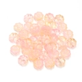 Cuentas de trébol degradado rosa y naranja mate para manualidades de joyería DIY - 10mm (Agujero de 1,2mm) / Rosa Amarillo