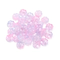 Cuentas de trébol en degradado rosa y azul con acabado aurora para joyería DIY - 10mm (Agujero de 1,2mm) / Azul Tiffany