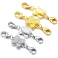 Magnetic butterfly necklace clasps with lobster hooks in gold and silver plating - Butterfly Clasp / Gold