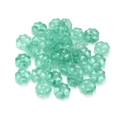 Cuentas de acrílico trébol verde menta translúcido para manualidades de joyería - 10mm (Agujero de 1,2mm) / Cerceta Transparente