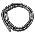 Macro view of metallic grey hematite spacer beads strung on a red cord - 3mm / Original Color