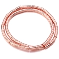 Rose gold hematite spacer beads with mirror finish for DIY bracelet and necklace making - 3mm / Rose Gold