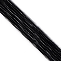 Flat disc black wooden beads with a metallic finish for DIY bracelet making and jewelry - Coconut Shell Abacus Bead (Black)