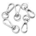 Set of 5 polished zinc alloy lobster swivel clasps for DIY jewelry and keychains - Dog Buckle / 10 Pieces Pack / Silver