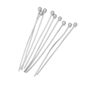 Silver ball head pins for jewelry making, straight metal pins for DIY bead crafts - 0.5*16 / White K/Silver
