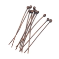 DIY jewelry ball head pins in antique copper finish for handmade crafting and beading - Antique Bronze