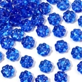 Cuenta de trébol de cuatro hojas de vidrio azul oscuro para creación de joyas artesanales - 10mm (Agujero de 1,2mm) / Azul Zafiro