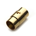 Gepolijste gouden magnetische veiligheidssluiting met schuifslot voor sieraden - 4mm / Goud