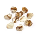 Set of 10 heart-shaped amber tiger eye stones with artistic swirl patterns for DIY jewelry - 15*18mm / Smoky Quartz