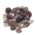 Cabochons en agate gris fumé poli en forme de goutte pour création de bijoux - Agate Grise 10x14 (T20141)