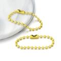 Chaîne à billes en métal laqué jaune vif de 12 cm pour porte-clés et bijoux DIY - Jaune