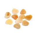 Natural heart-shaped yellow agate and tiger eye crystal gemstones for DIY jewelry - 15*18mm / Yellow Aventurine