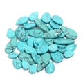 Pear shaped turquoise cabochon with black matrix pattern for DIY jewelry making - Turquoise 10x14 (T20141)