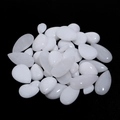 Polished white agate teardrop and oval loose stones for DIY jewelry making - White Jade 10x14 (T20141)