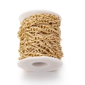 Bright gold aluminum NK curb chain roll for DIY jewelry making and handbag straps - Twist Chain Gold