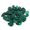 Teardrop malachite gemstones with natural green banded texture for DIY jewelry - Malachite 10x14 (T20141)