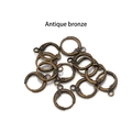 Macro shot of antique bronze leverback earring hooks for DIY jewelry making - 14x12mm / Bronze