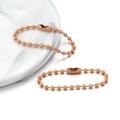 Chaîne à billes en métal orange pour porte-clés DIY et accessoires bijoux - Orange