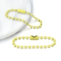 Chaîne à billes jaune de 12cm avec fermoir pour porte-clés et bijoux DIY personnalisés - Jaune Clair