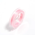 Fil élastique en cristal rose sur bobine transparente pour la création de bijoux DIY - Rose