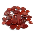 Polished tear-drop and oval red jasper gemstones for DIY jewelry making - Red Jasper 10x14 (T20141)