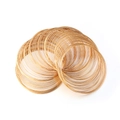 Macro detail of layered gold-plated memory steel wire loops for DIY jewelry making - Fine Gauge Multi Loop / Gold
