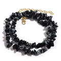 Irregular snowflake stone necklace with adjustable golden lobster clasp for DIY jewelry - Snowflake