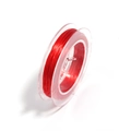 Fil de cristal rouge élastique pour bijoux DIY sur une bobine en plastique clair - Rouge