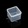 Compact square transparent PP storage box with lid measuring 2.9cm height and 3.9cm width - Square Box Style 5