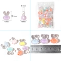 Bunte Acrylperlen in Hasenform für DIY-Schmuck Makronenfarben 15,5 mm - Cartoon Hase